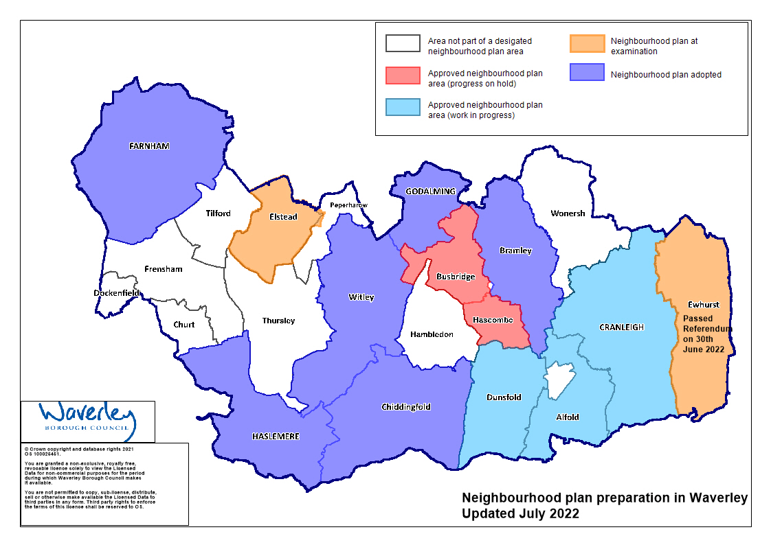 Waverley Borough Council Neighbourhood plans in Waverley